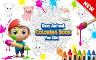 Easy Animal Coloring Book For Kids