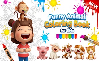 Funny Animal Coloring Book For Kids